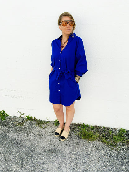 Ansel Dress in Royal Blue