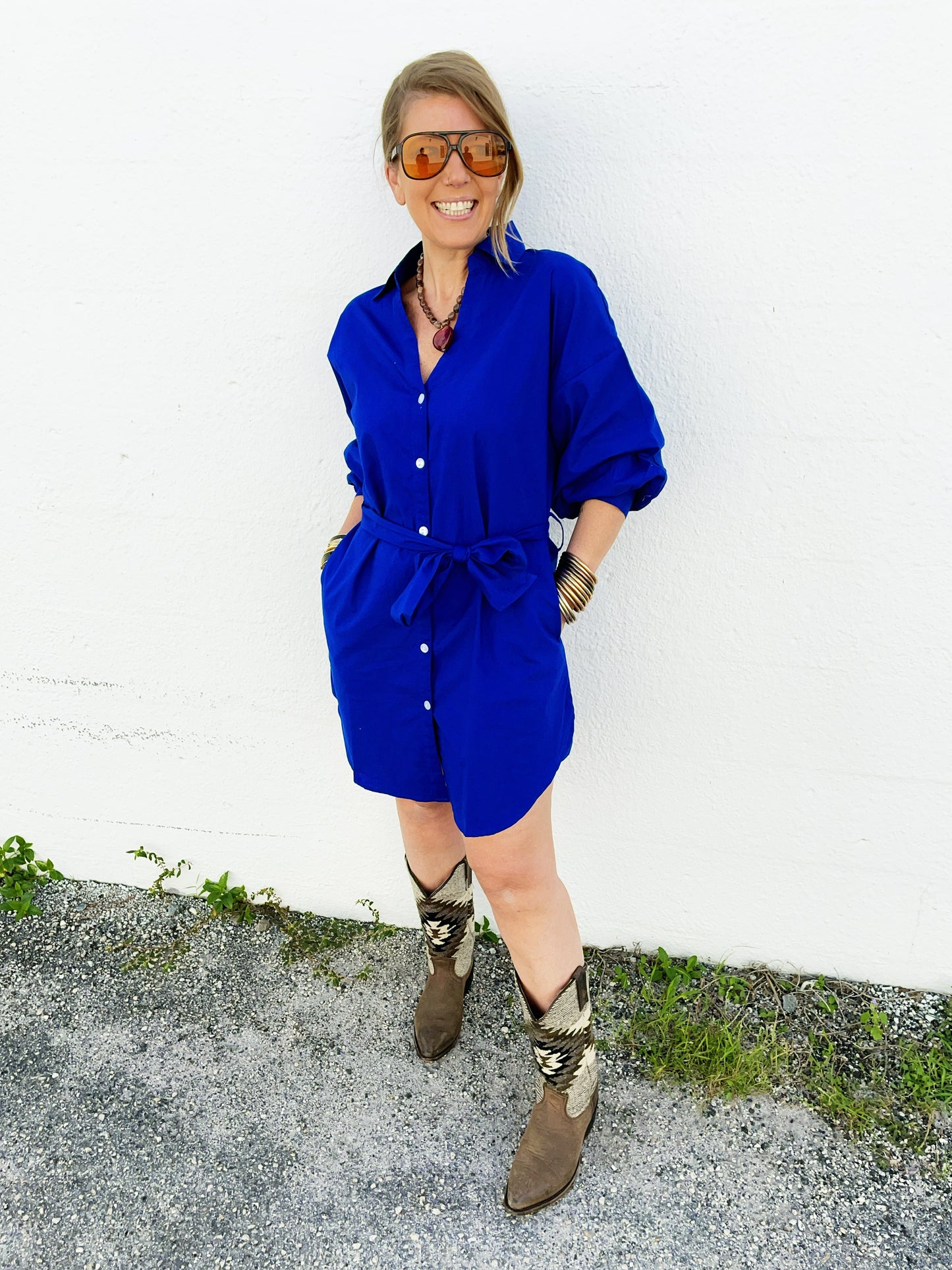 Ansel Dress in Royal Blue