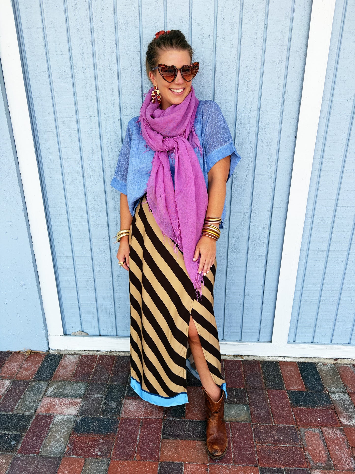 Ericka Skirt in  Brown