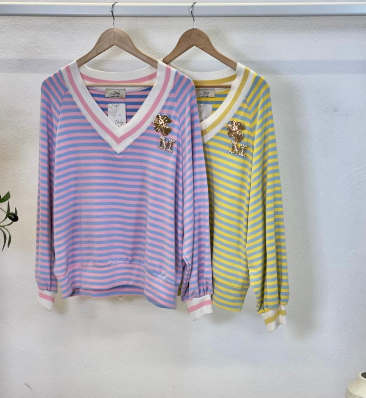 Stripe Sweater Yellow & Blue