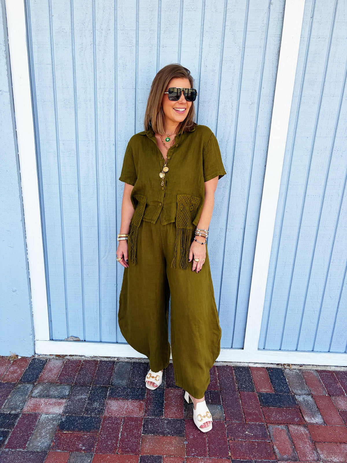 Kassie Set in Olive
