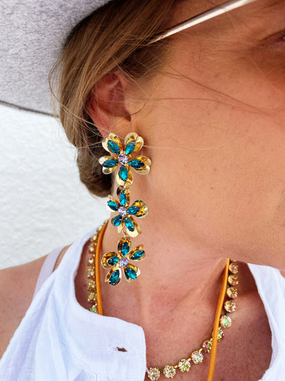 Triple Flower Earring