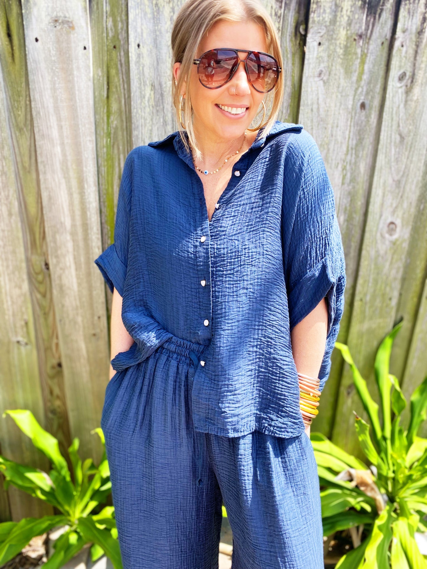 Kareemo Set in Navy