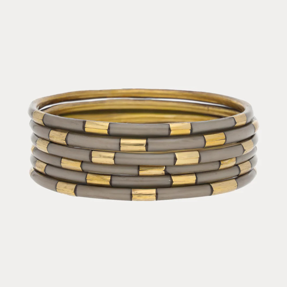 Veda Bangles - Set Of 6 - Multiple Colors