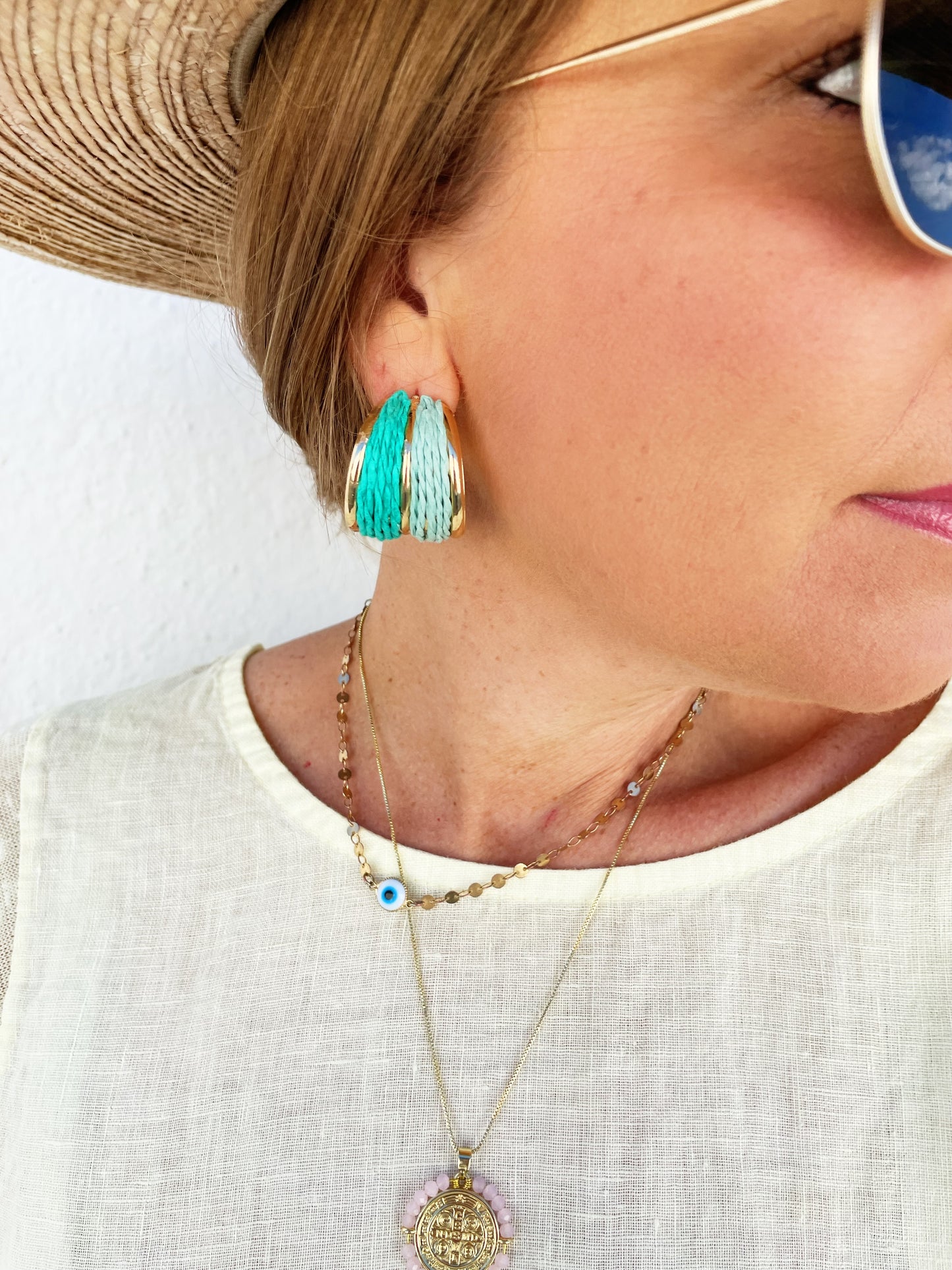 Santonio Earrings in Mint