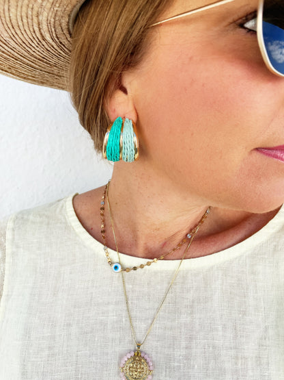 Santonio Earrings in Mint