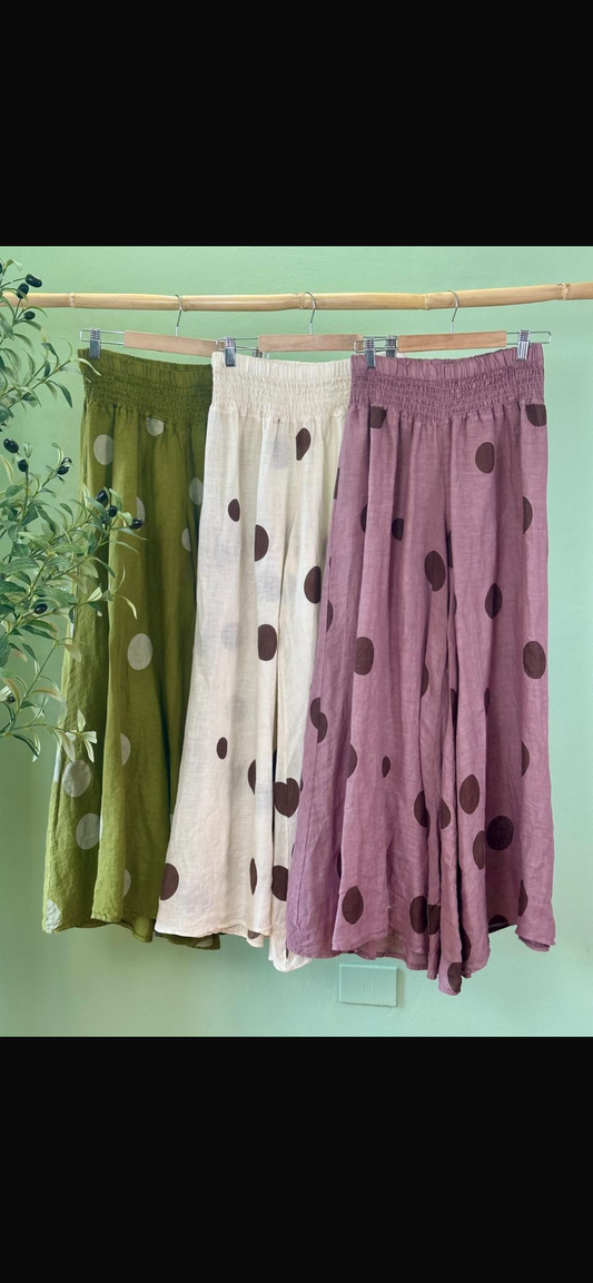 Tori Polka Dot Bottom (Green & Purple)