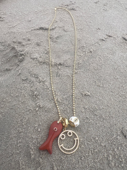 Taylor Necklace (long - 3 charms)