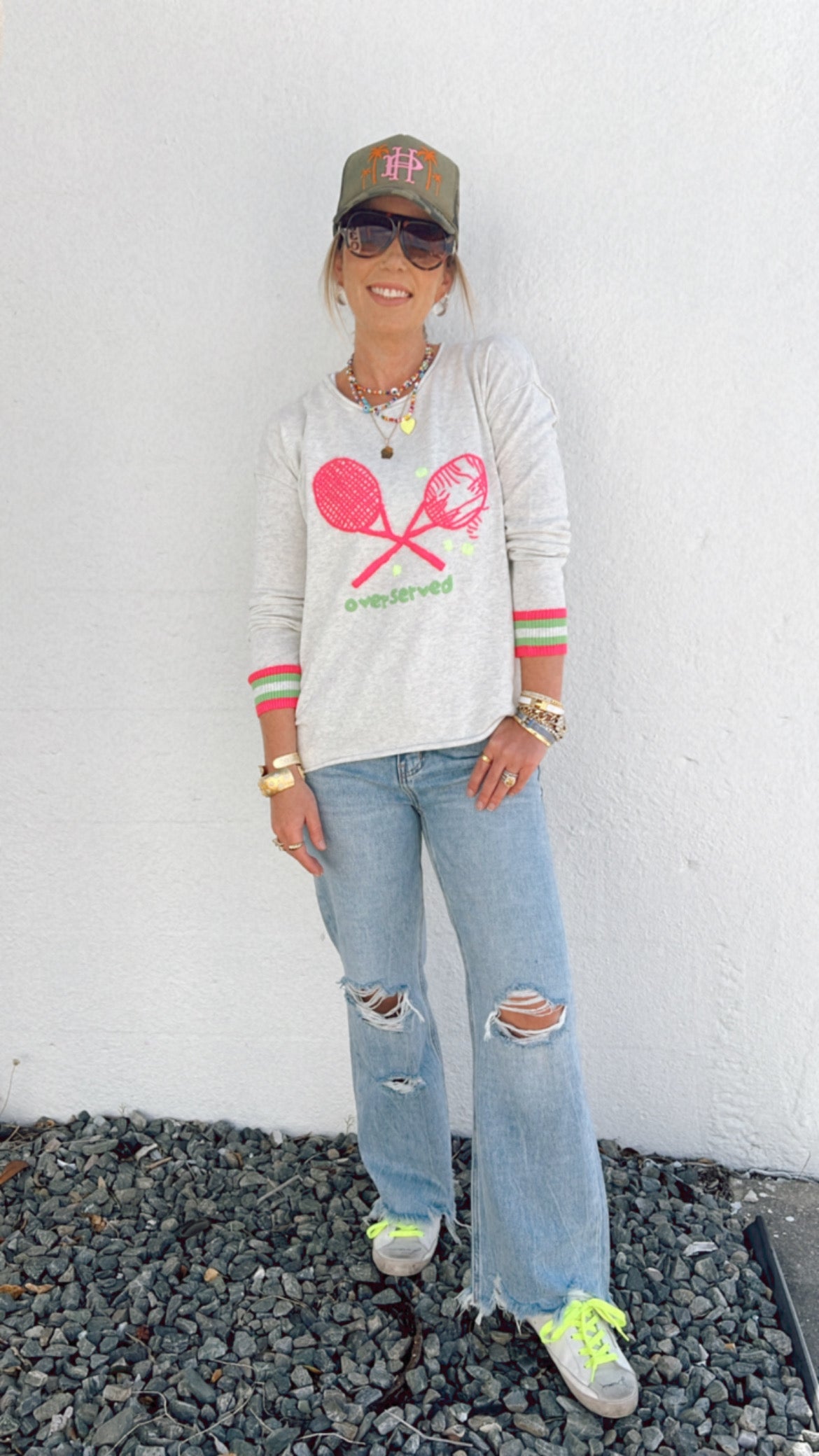 Overserved Tennis  Sweater *FINAL SALE ITEM