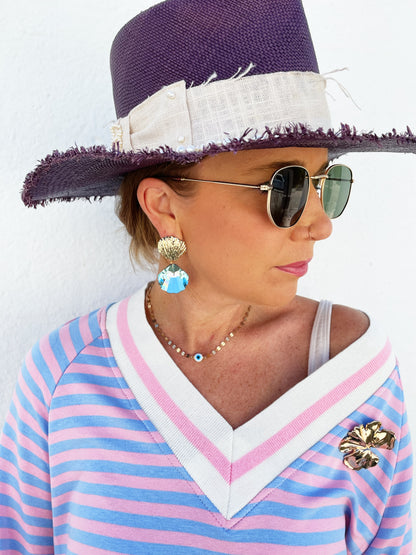 Ariel Earring in Aqua