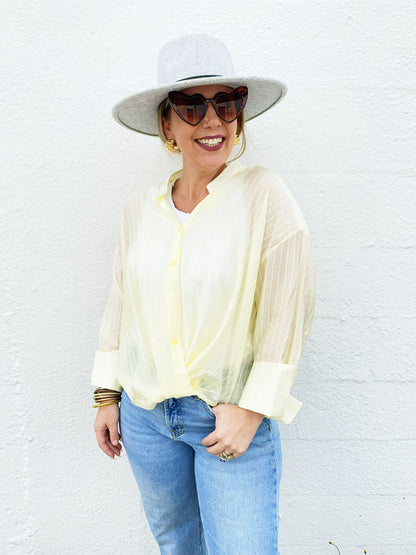 Suzanne Top in Yellow *on sale