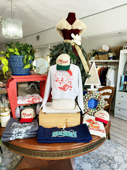 Merry Christmas Bow Short Cropped Sweatshirt