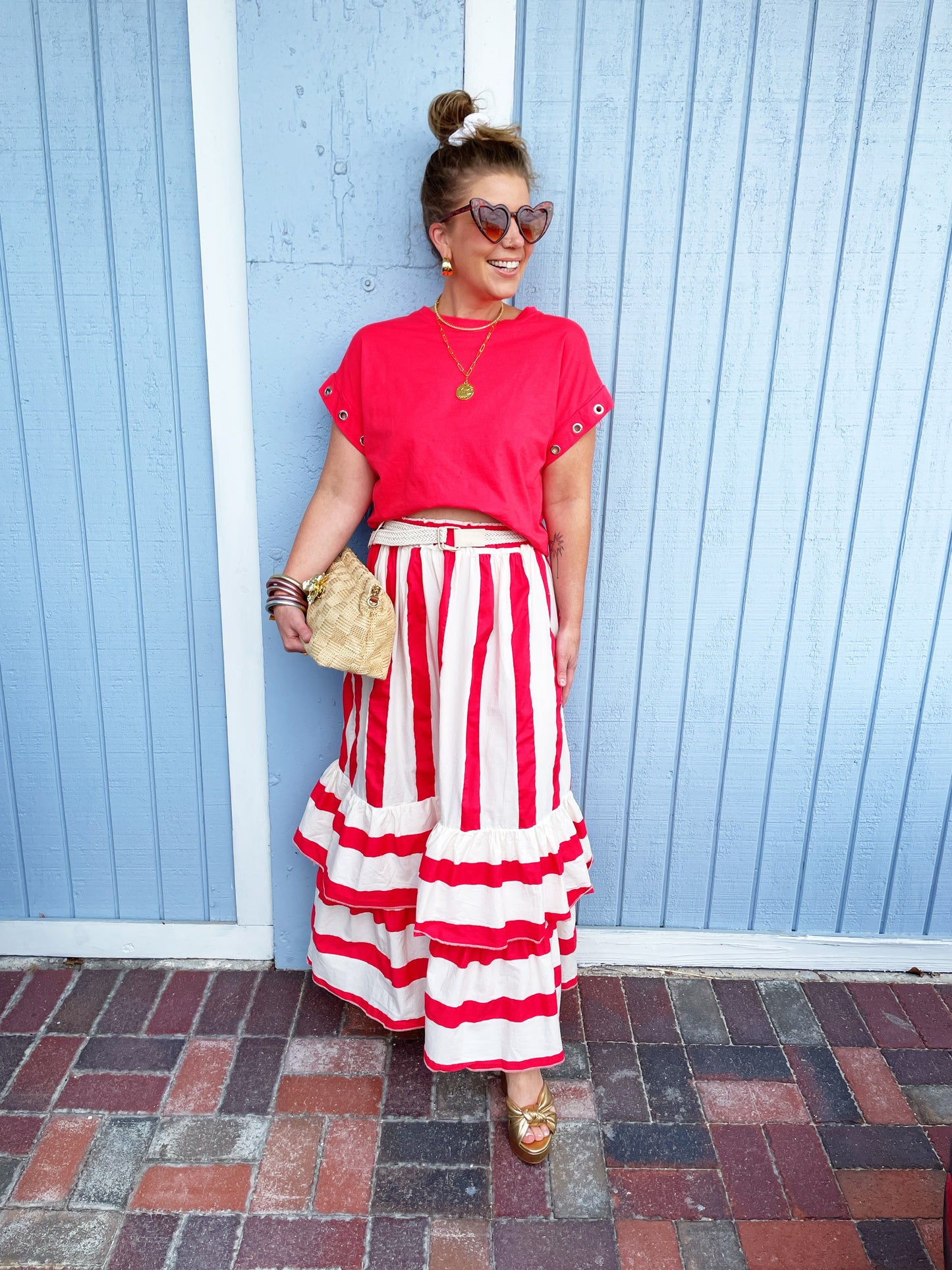 Aubrey Skirt In Stripe