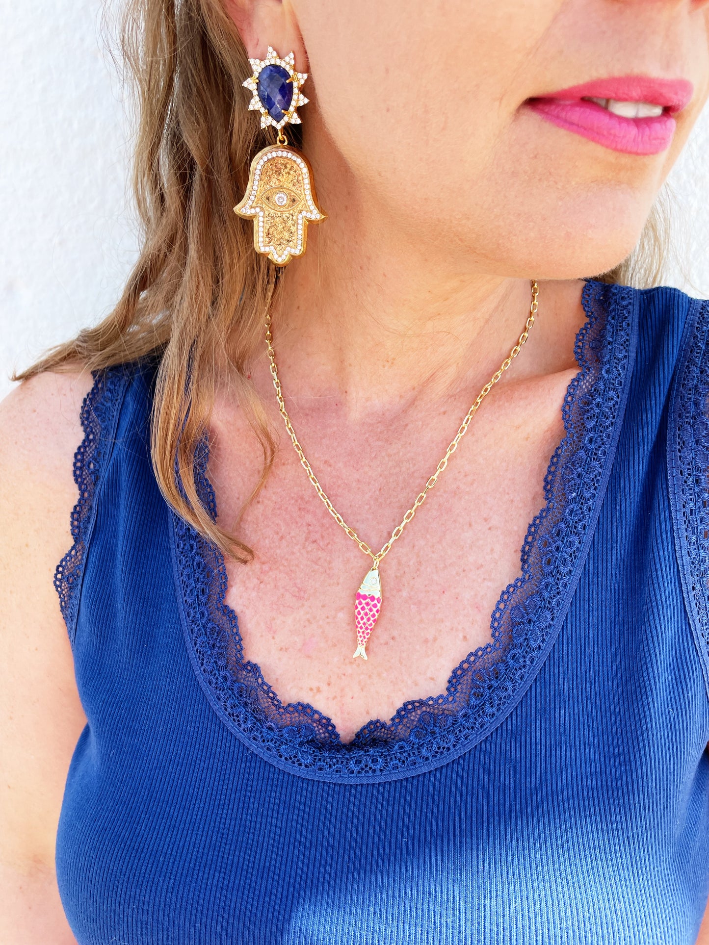 Pink Fishy Necklace