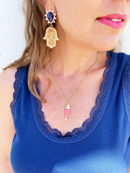 Pink Fishy Necklace