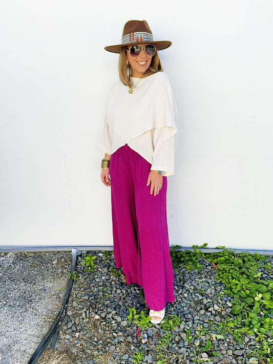 Maggie Pant in Magenta