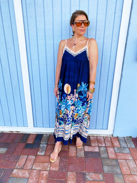 Obrien Dress in Navy