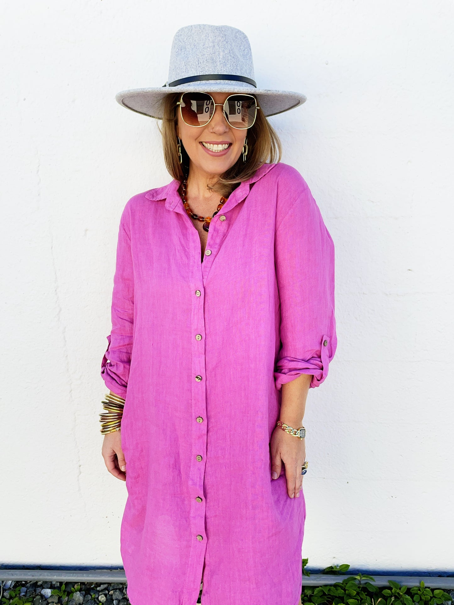 Rylee Dress in Magenta