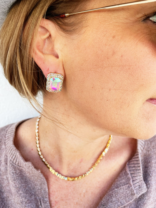 Emma Earrings in Iradescent Gold