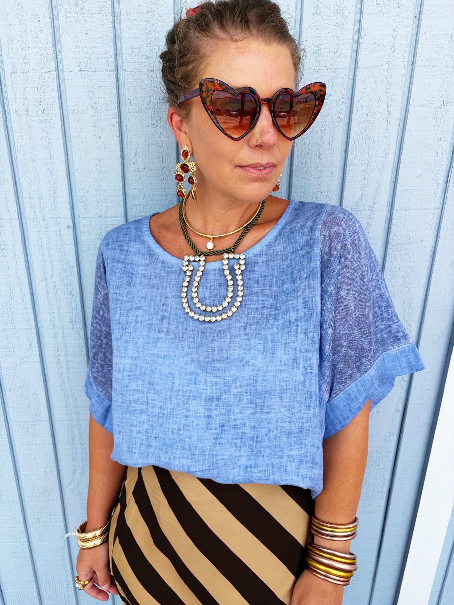 Juli Tee in Blue