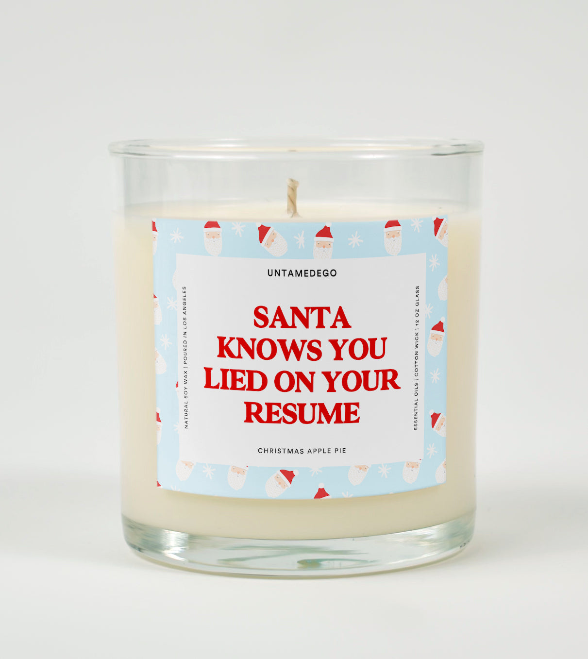 Santa Knows You Lied on Your Resume | Funny Christmas Candle