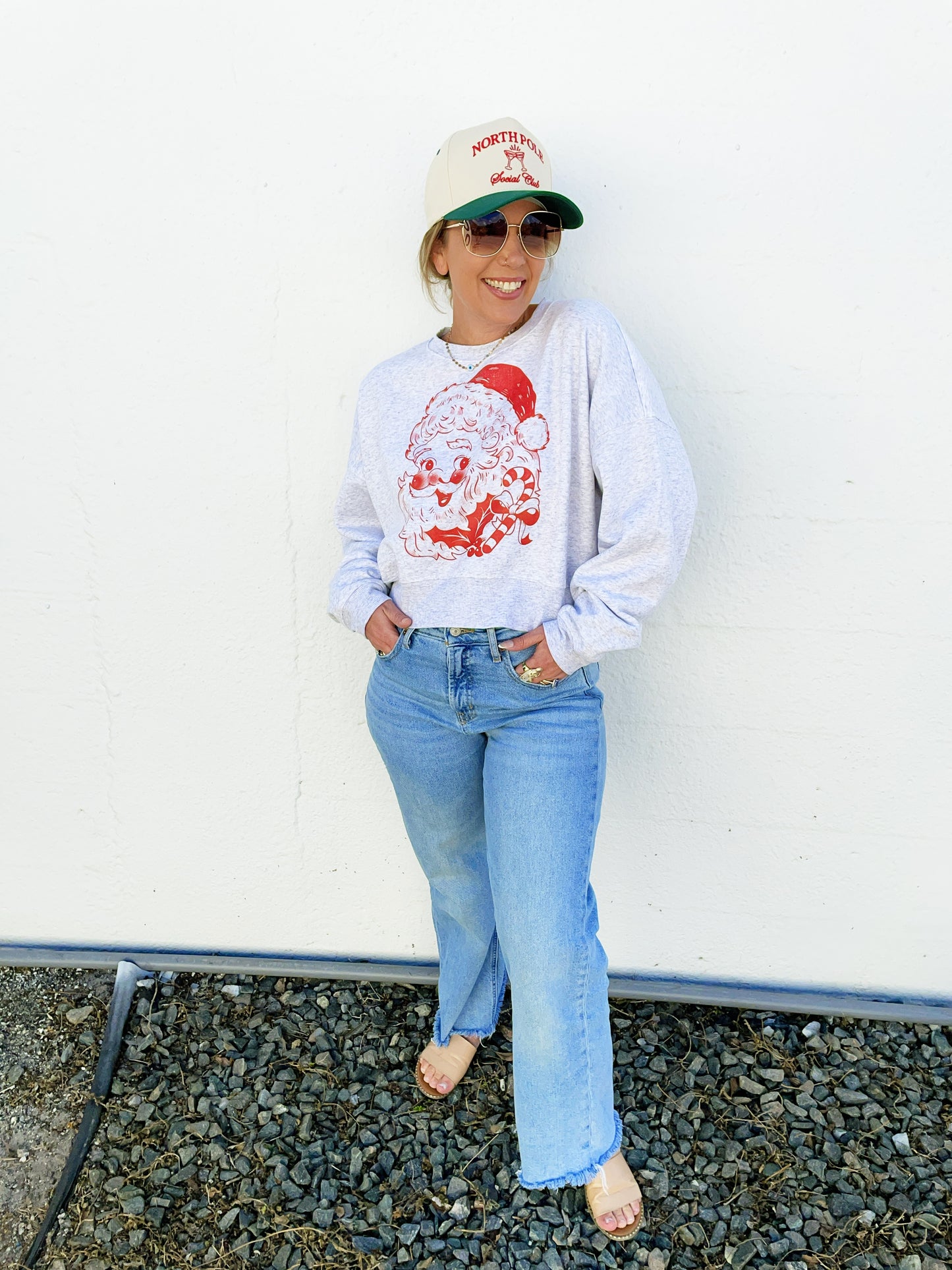 Santa Claus Short Cropped Sweatshirt