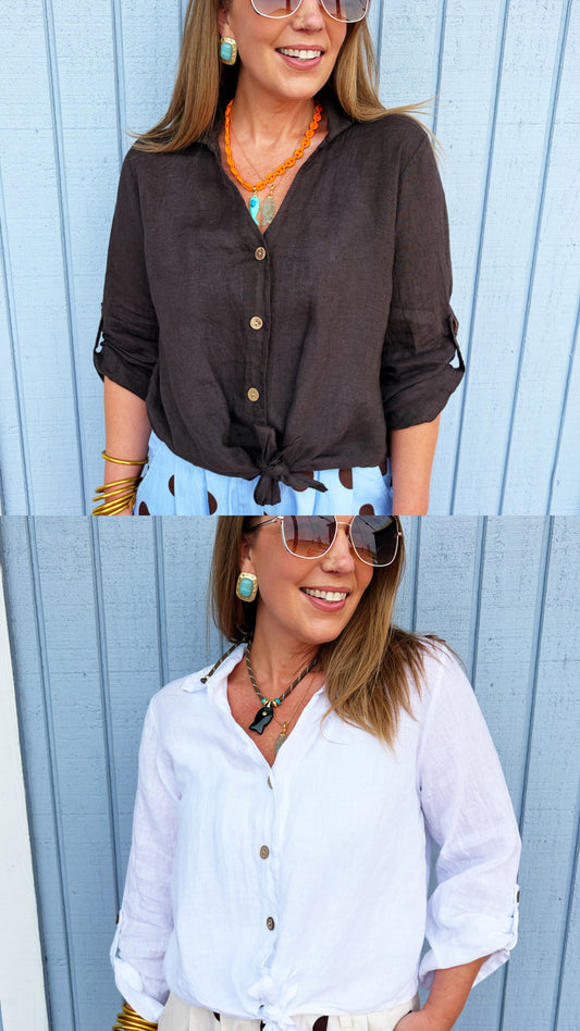Nadia Top (2 colors) (or add your monogram)