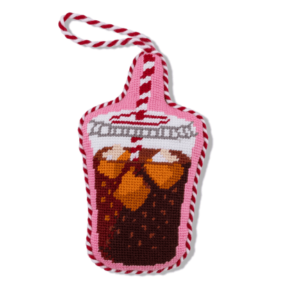 Needlepoint Icon Ornament - Diet Soda