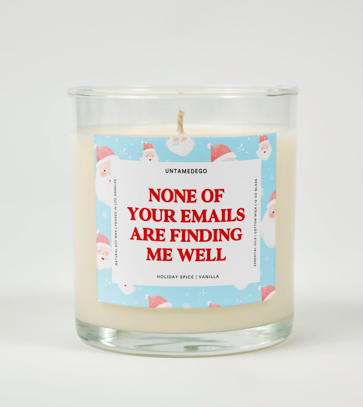 None of Your Emails Are Finding Me Well | Funny Christmas Candle