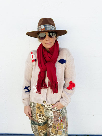 Patty Scarf + Embroidery