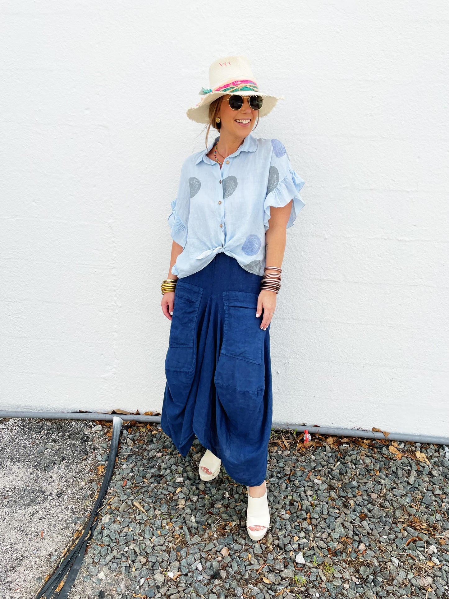 Phoebe Top in Light Blue