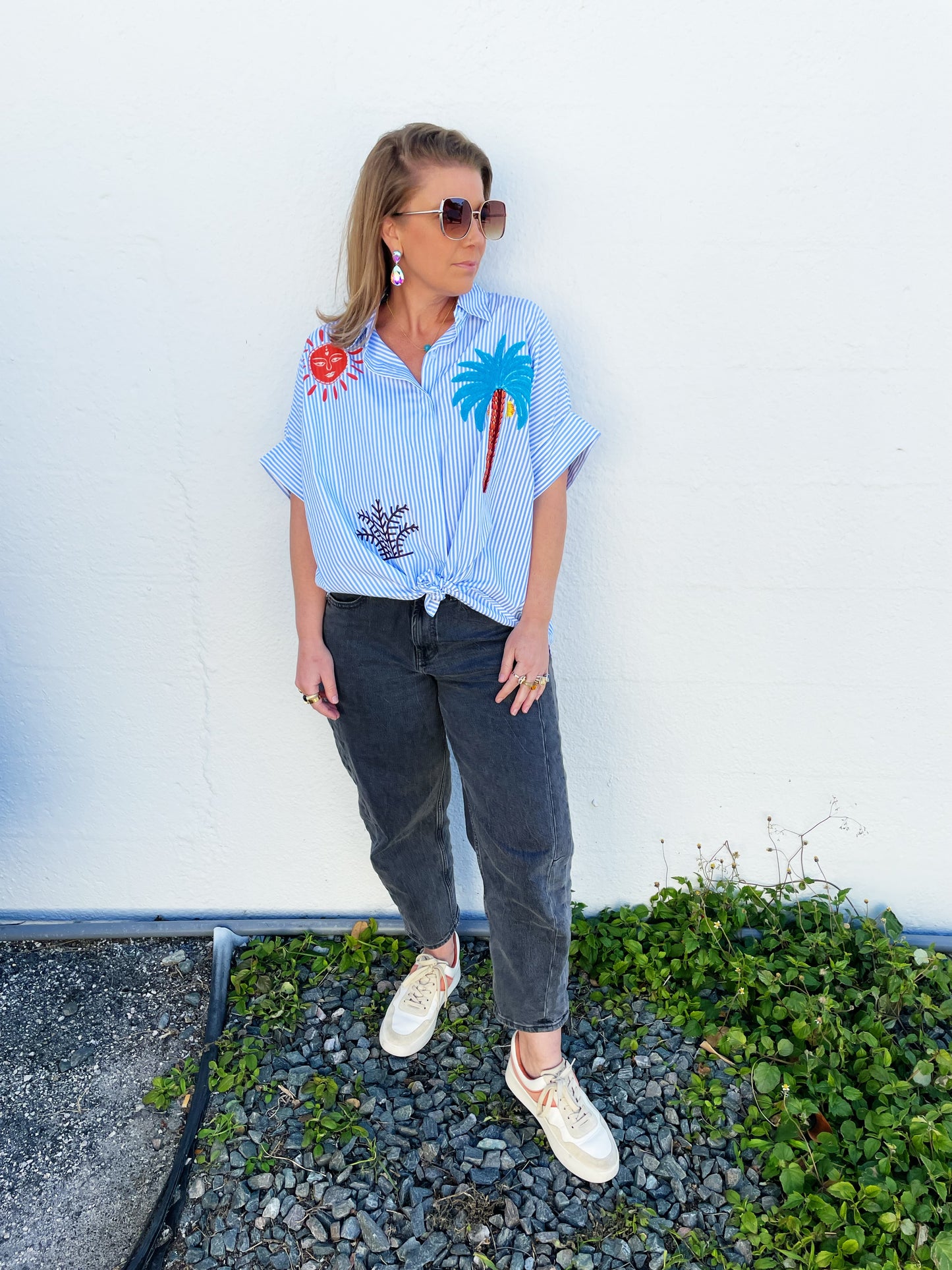 Ericka Top- Light Blue