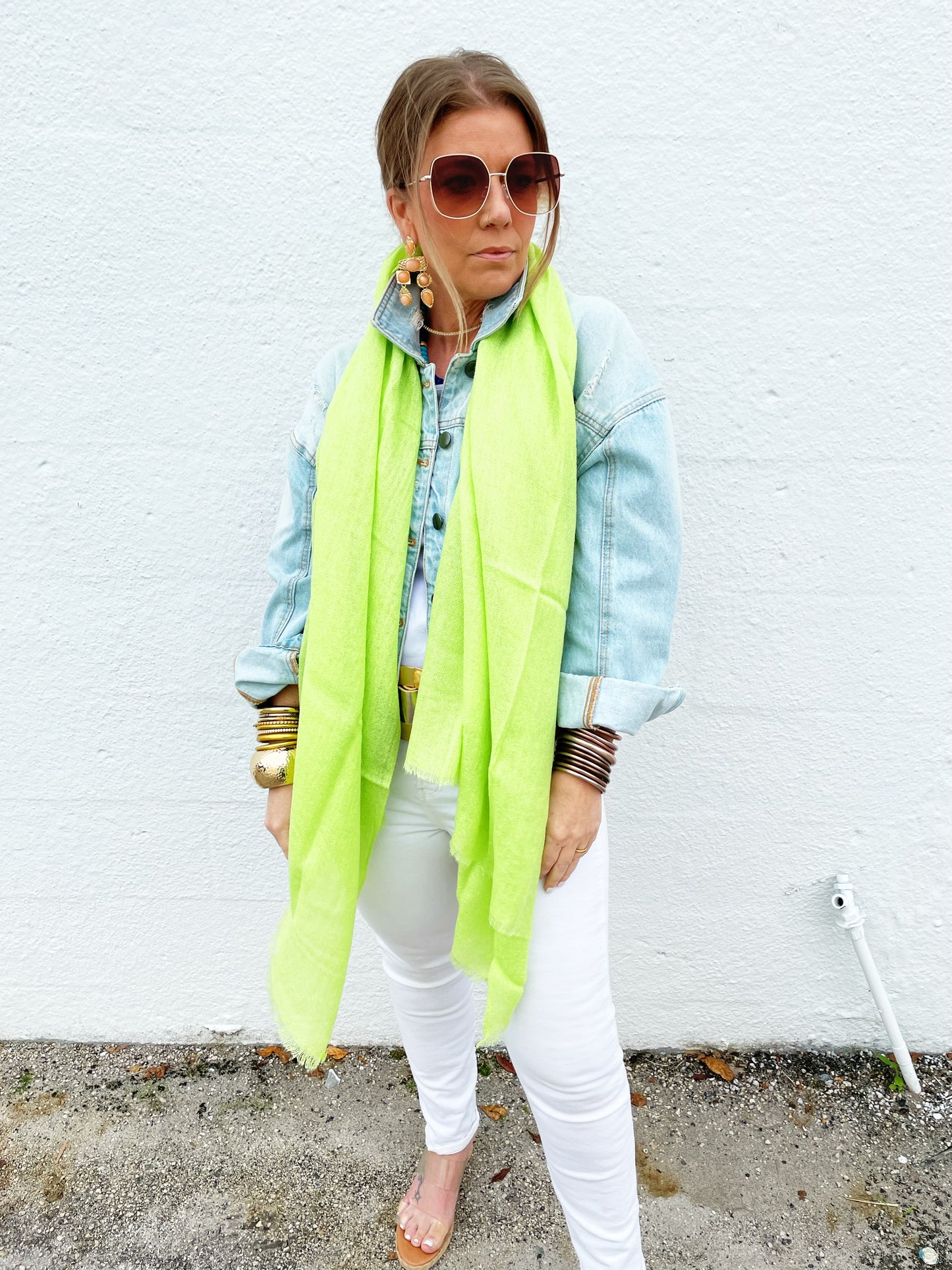 Neon Green Scarf