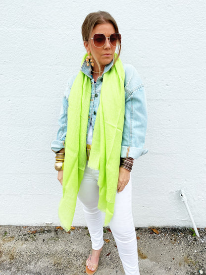 Neon Green Scarf