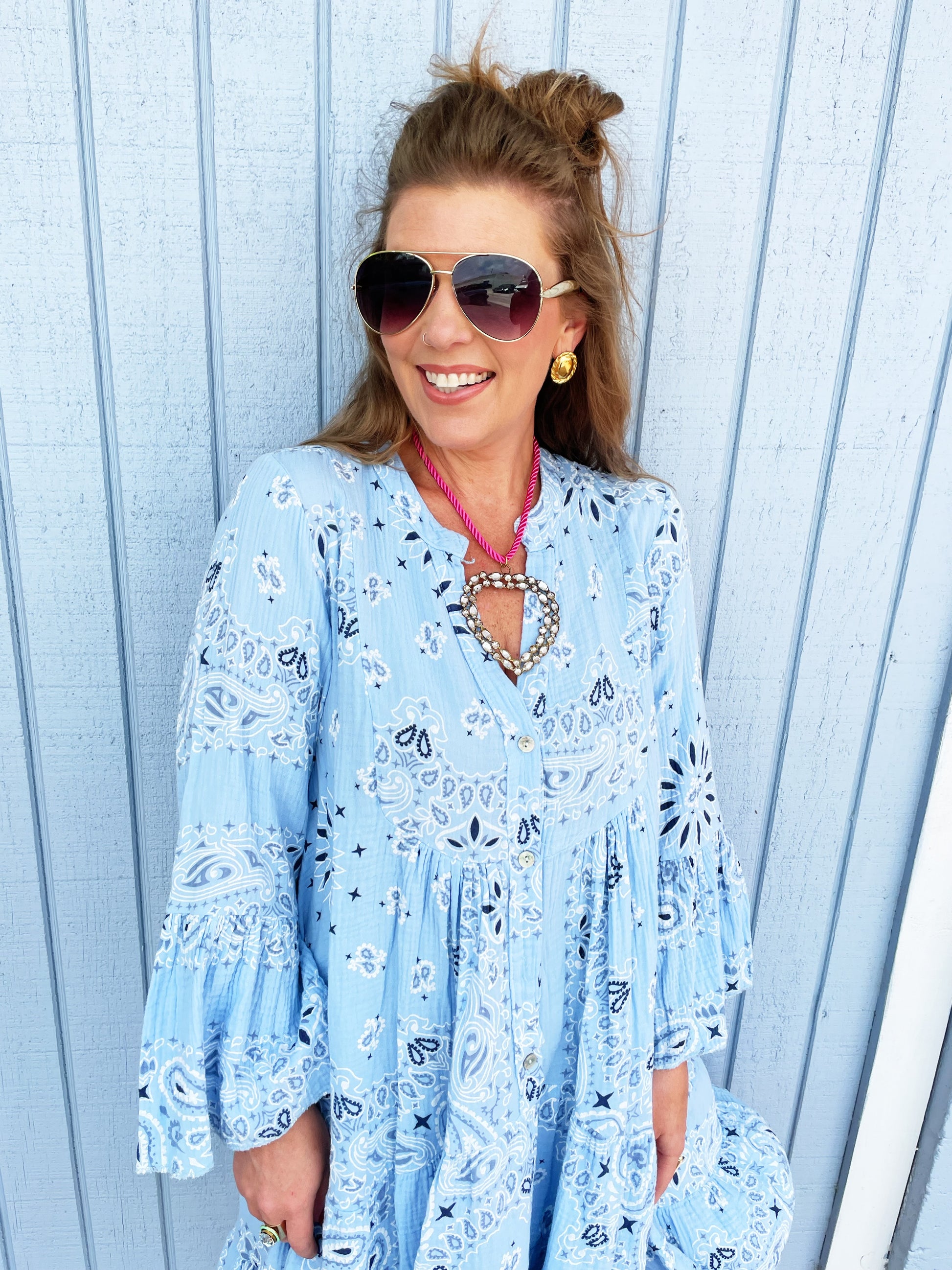 bondi blue dress A core BONDI BORN silhouette, reimagined in Dusk Blue. The Marfa Silk Halter Dress, now live and available to purchase. #bondiborn