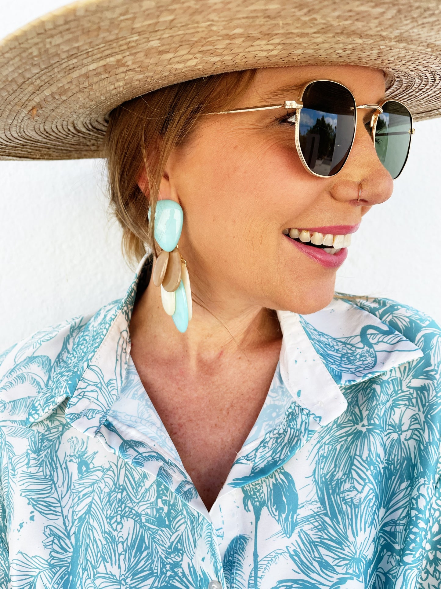 Sara Earrings in Mint