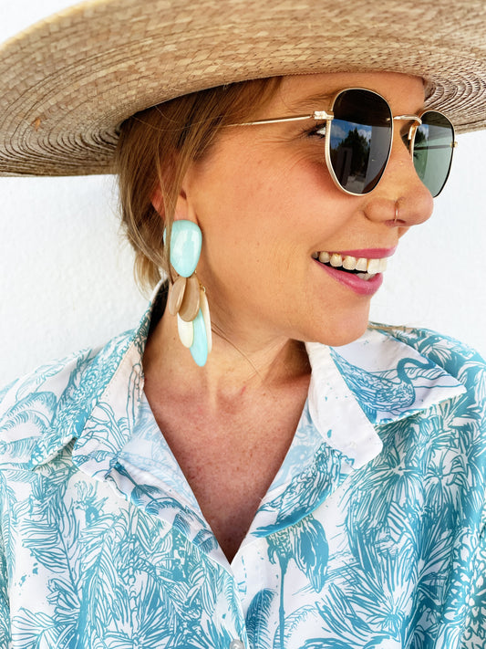 Sara Earrings in Mint