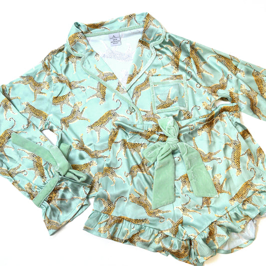 Sage Leopard Jammies