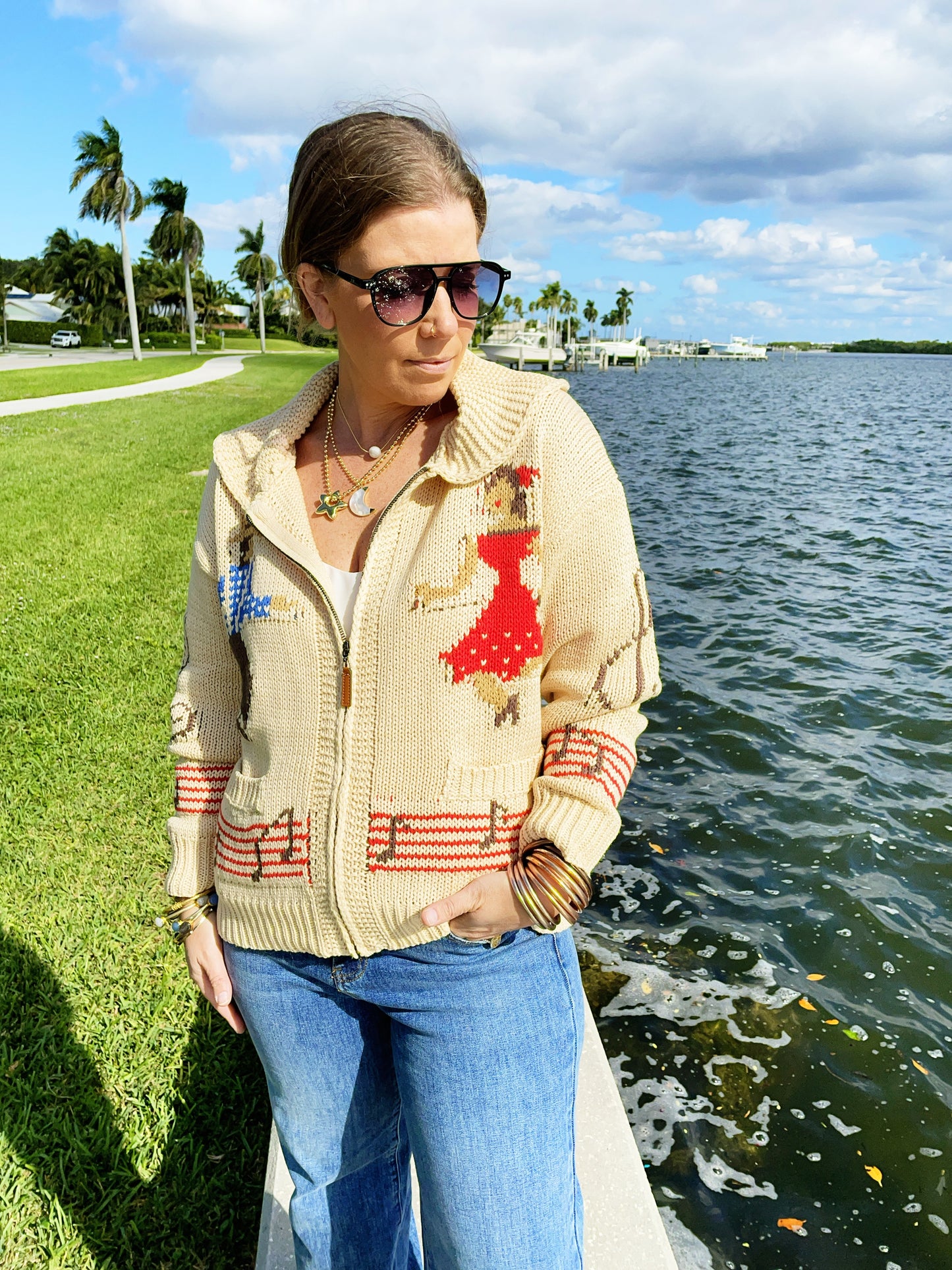 Boogie Down Zip-up Sweater