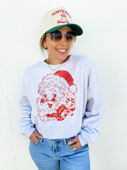 Santa Claus Short Cropped Sweatshirt