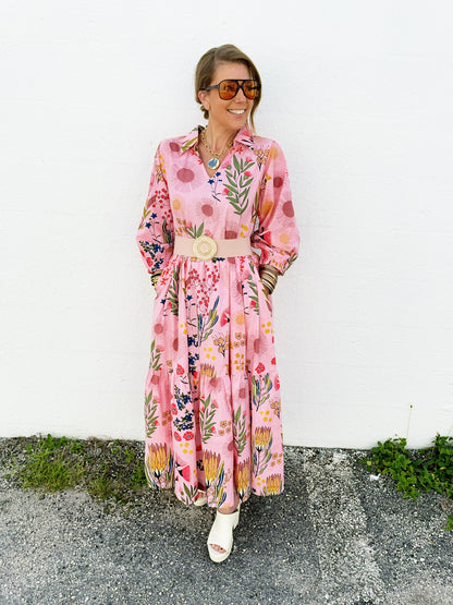 Alister Pink Belted Dress