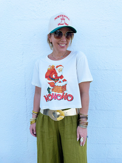 Hohoho Santa Short Cropped T-shirt