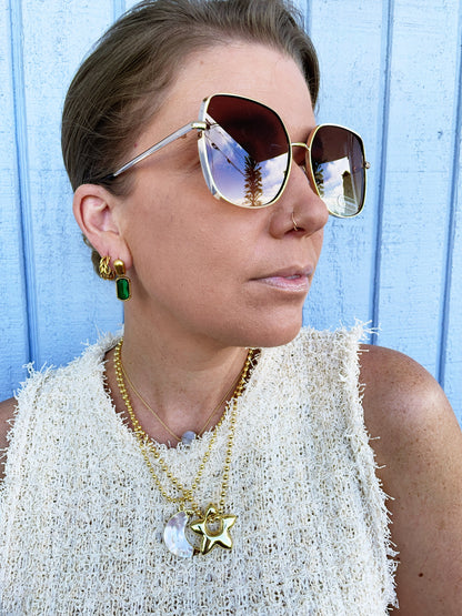 Lively Gemstone Earring - Multiple colors