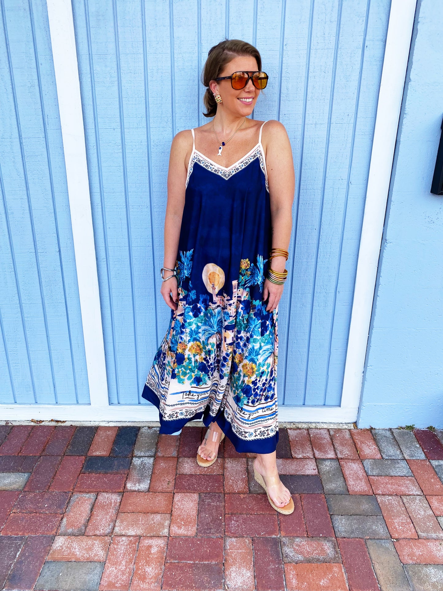 Obrien Dress in Navy