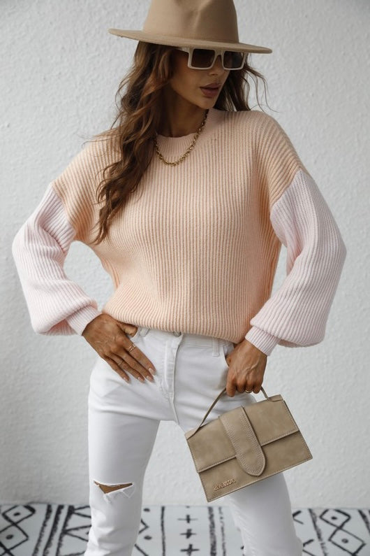 Color Block pastel Sweater 2 color ways Presell October