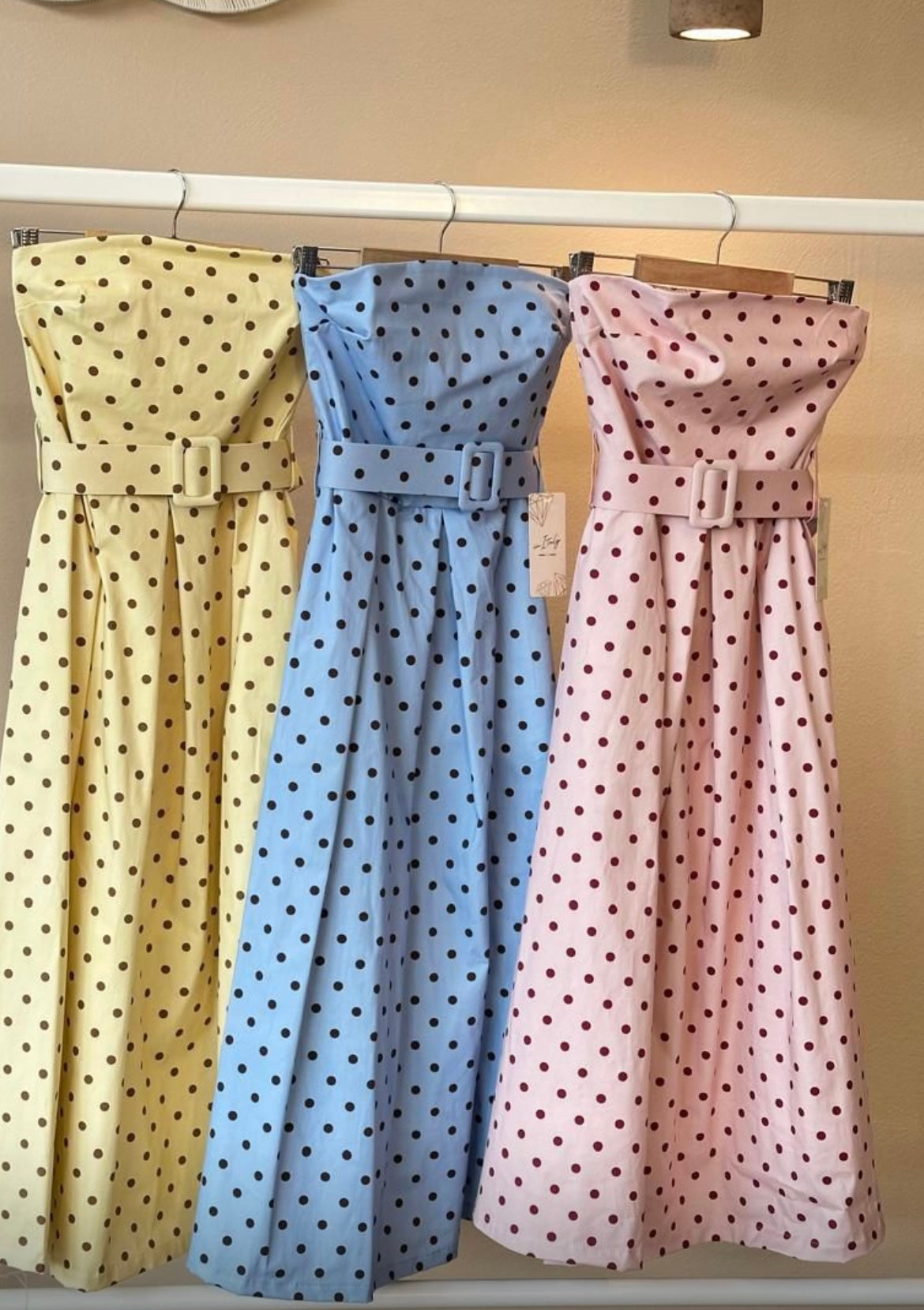 Diane Polka Dot Dress - Yellow - FINAL SALE
