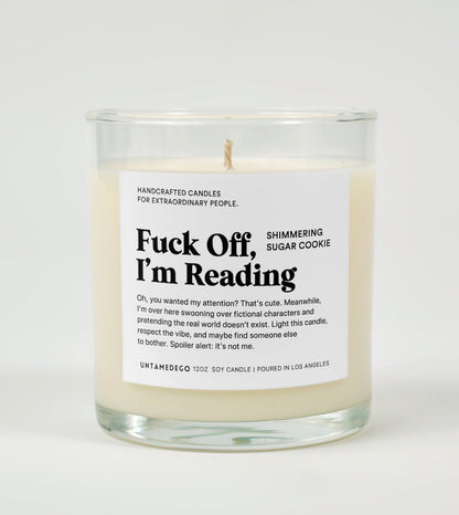 Fuck Off I'm Reading | Funny Candle