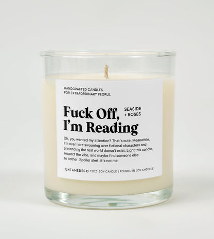Fuck Off I'm Reading | Funny Candle
