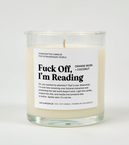 Fuck Off I'm Reading | Funny Candle