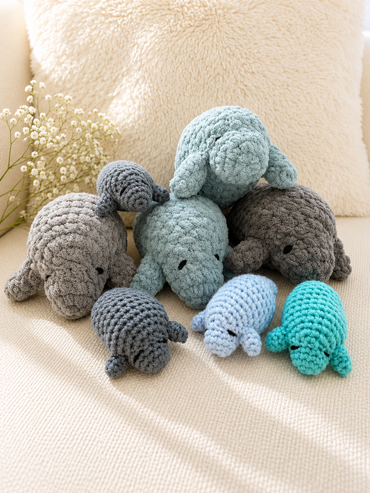 Manatee Crochet Animal - 2 Sizes